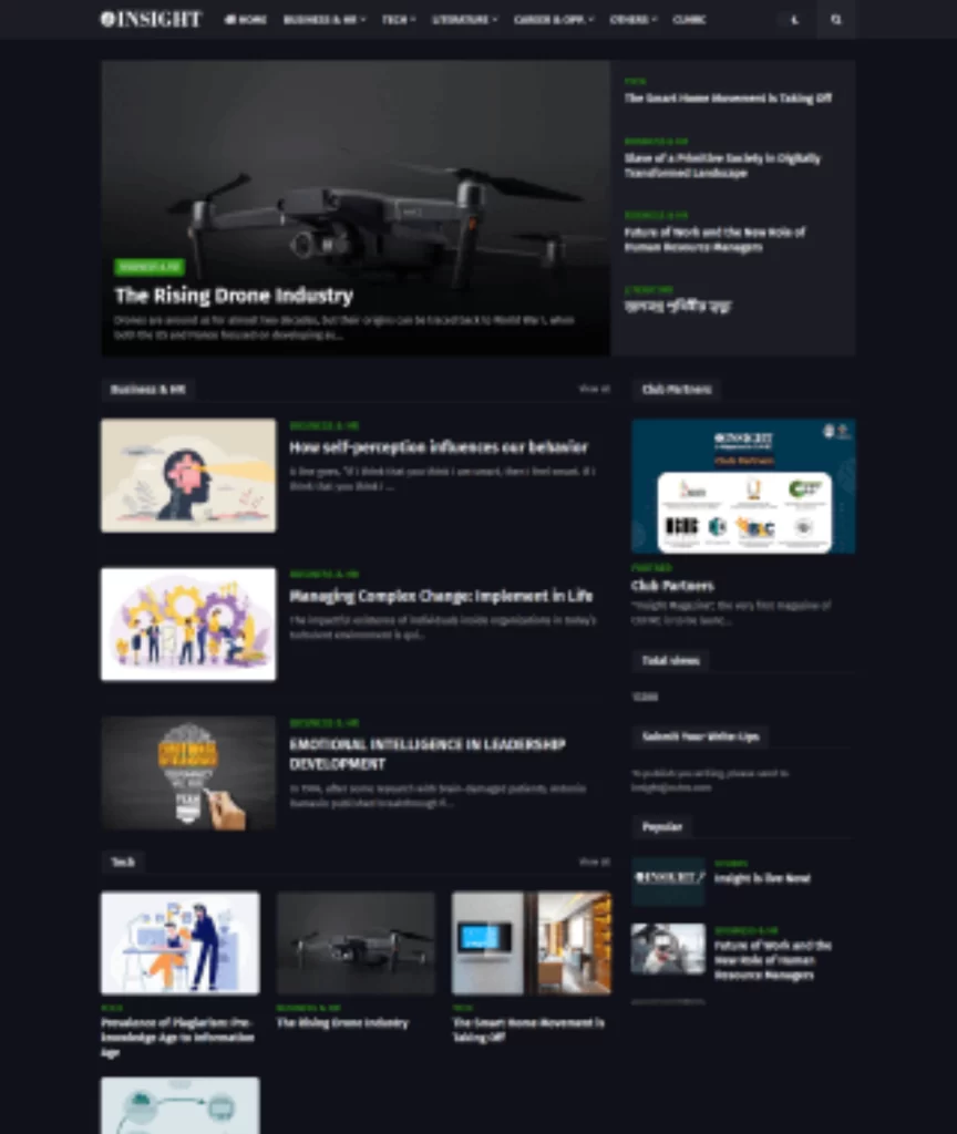 Custom online magazine website design created by FuturePeak Digital with a modern layout, user-friendly navigation, and SEO-optimized content structure.