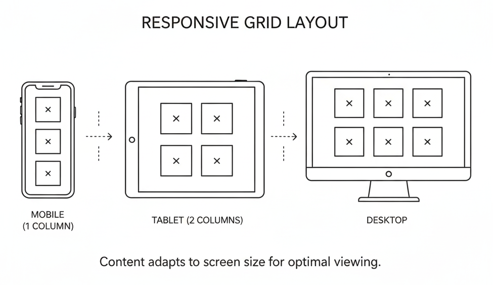 Responsive design on all devices.